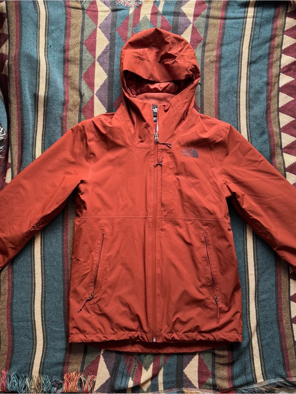 The North Face Men’s Hooded insulated Shell Jacket Rust Orange small